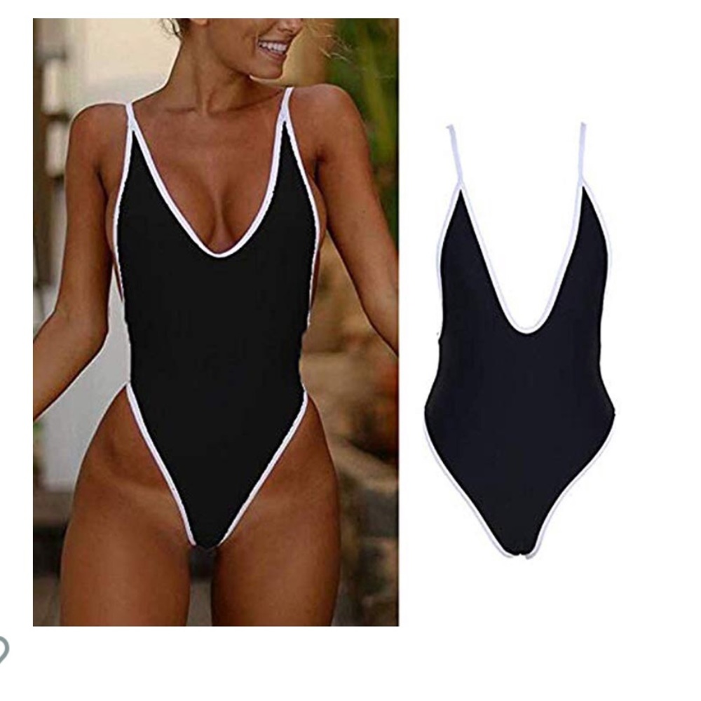 Sexy high cut low back monokini.